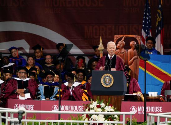 Biden confronts 2024 weak spots with young, Black voters at Morehouse commencement 