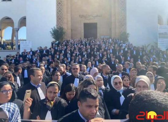 أساتذة القانون يحتجون أمام البرلمان
