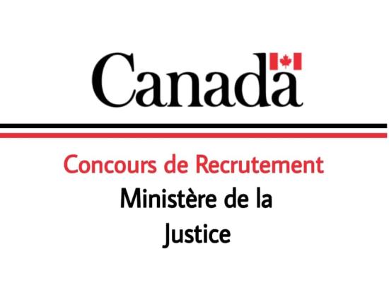 Concours Ministère de la Justice Canada avec des Salaires Jusqu’à 202.339$/an