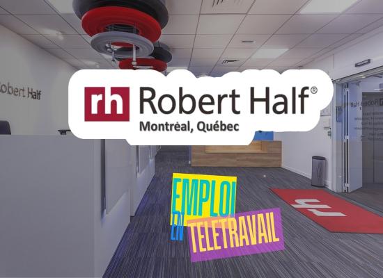 Télétravail à Robert Half : (28) Opportunités avec Salaires Jusqu’à 71,50$/h