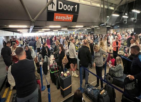 All flights from two Manchester Airport terminals cancelled - with passengers told to stay away