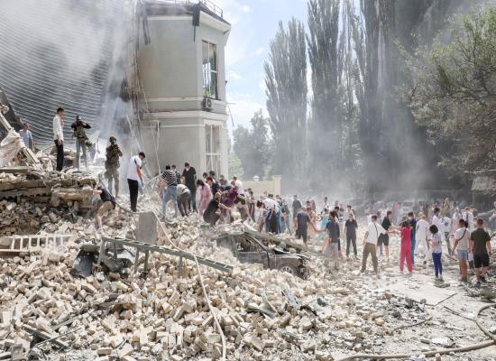 Children's hospital in Kyiv hit by missiles as Russia unleashes barrage across Ukraine  