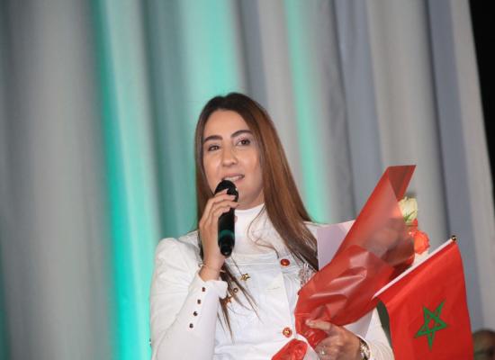 تكريم المغربية مونية البوراري في حفل “إيمال نوكادير”