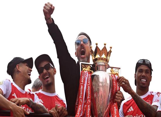 Arsenal fans up lampposts, BBQs and Josh Kroenke - Inside trophy parade as thousands line streets