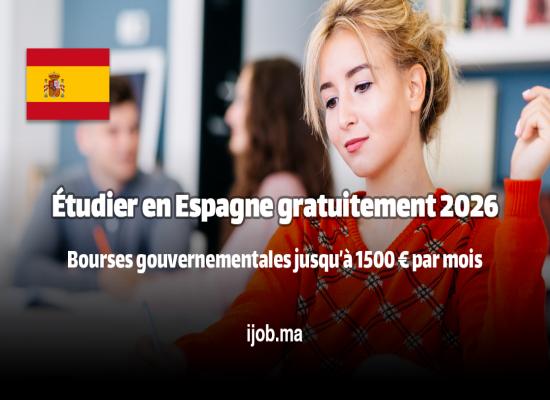 Étudier en Espagne gratuitement 2026 : Bourses gouvernementales jusqu’à 1500 € par mois