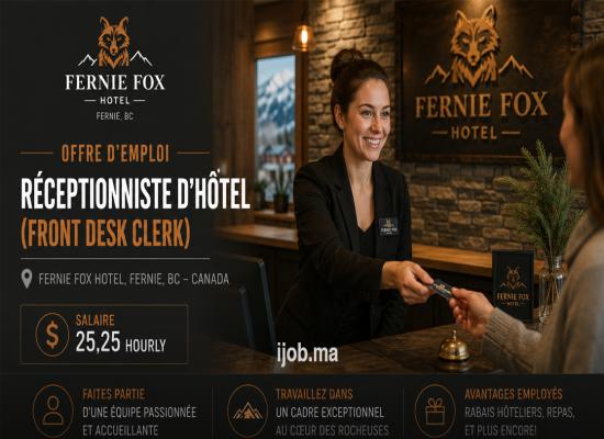 Fernie Fox Hotel recrute Réceptionniste – 25,25$/h