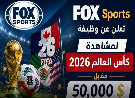  FOX Sports تعلن عن وظيفة لمشاهدة كأس العالم 2026 مقابل 50 ألف دولار
