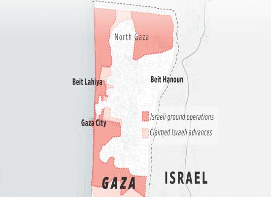 Israel's Military Strategy in the Gaza Strip, Mapped