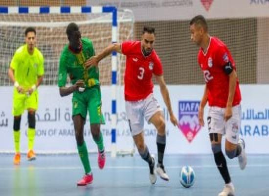 منتخب الصالات يتقدم على ليبيا 2 - 0 فى الشوط الأول بأمم أفريقيا