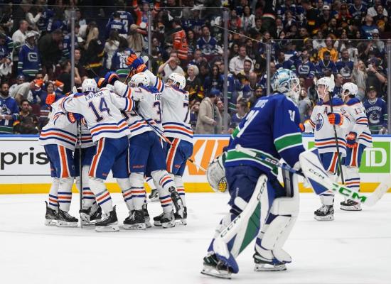 Bouchard lifts Oilers to 4-3 overtime win over Canucks in Game 2