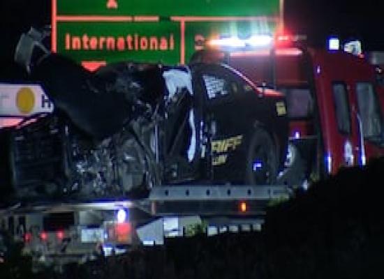Clayton Co. deputy’s car overturns during I-75 crash