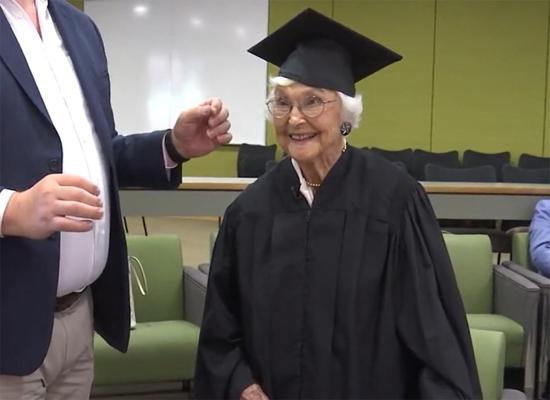 83 years later, 105-year-old finally earns master's from Stanford