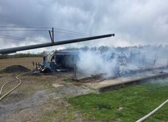 Several fire departments help extinguish barn fire in Preble County