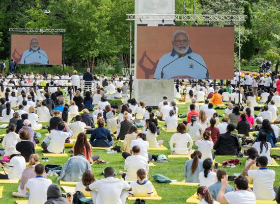 Critics decry Modi’s US visit as he begins day with UN yoga event