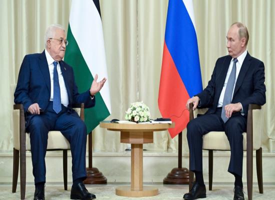 Putin expresses concern about civilian deaths in Gaza in meeting with Abbas