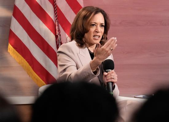 Harris embarks on media interview blitz as polls show her tied with Trump