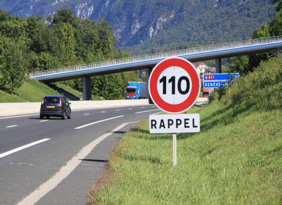 Réductions importantes des limitations de vitesse sur l'autoroute du Mont-Blanc