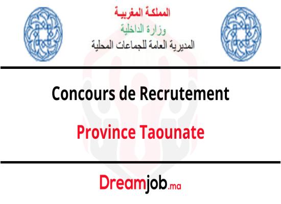 Concours de Recrutement Province Taounate 2024 (10 Postes)