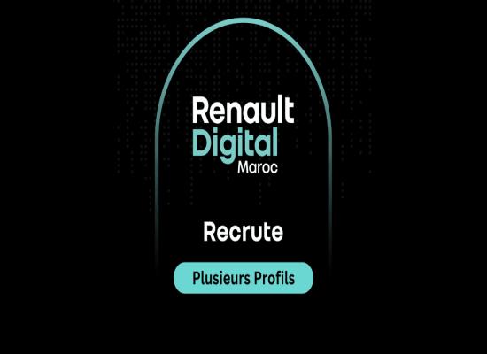 Renault Digital Maroc recrute Plusieurs Profils