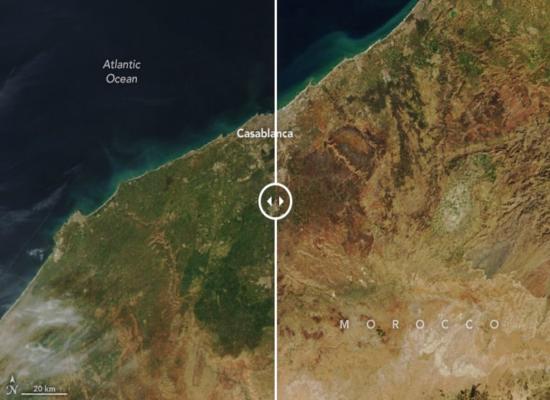 Ces images de la NASA qui illustrent la gravité de la sécheresse au Maroc