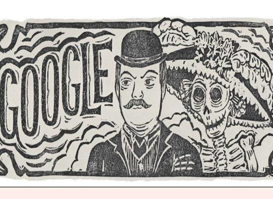 Google Doodle celebrates Mexican artist and lithographer José Guadalupe Posada on his 172nd birthday