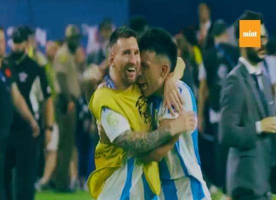 Watch: Injured Messi gets up in raw excitement, reacts as Argentina score winning goal to lift Copa America 2024