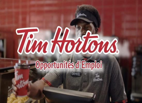Tim Hortons offre (+60) Opportunités d’emploi dans Plusieurs Domaines
