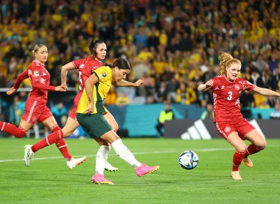 Australia cruise past Denmark 2-0 and into World Cup quarter-finals